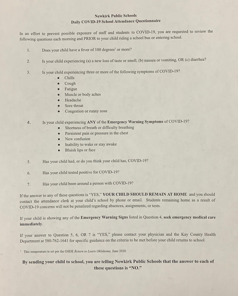 Attendance Questionnaire